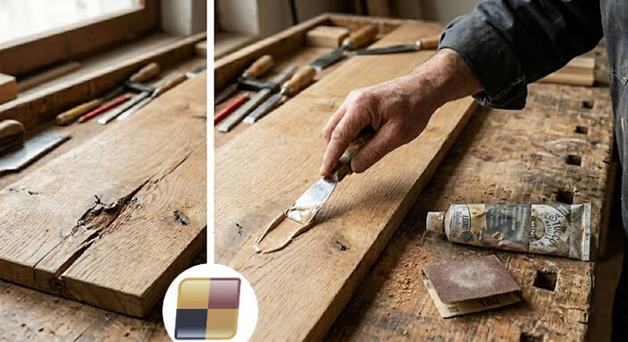 Utilizzo stucco monocomponente per legno