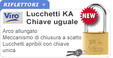 Lucchetti Viro arco allungato chiave unica